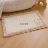 Pure cotton Chenille sanitary modern long-haired yellow fiber door absorbent bathroom bedside blanket, high-end floor mat Application Scenario